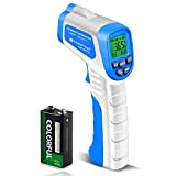 Thermomètre infrarouge Thermomètre numérique laser sans contact -58℉~1022℉(-50 ℃~ 550 ℃) Émissivité réglable, pour cuisine/congélateur, avertissement de température élevée et ...