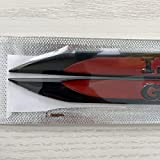 TOPOB 1 Paire 3D Chromé Noir Rouge Emblème Badge Sticker Autocollant Logo Fender Côté Métal pour Golf MK4 MK5 MK6 ...