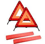 Triangles de signalisation pour Auto,Triangle de Presignalisation Homologue Ce,Euro Triangle d'avertissement pour Véhicules à Moteur Triangle de Sécurité Rouge