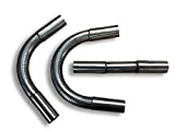 Tuyau d'échappement Polylock flexible en acier inoxydable - 57 mm x 500 mm - Avec embouts - T304 de qualité supérieure