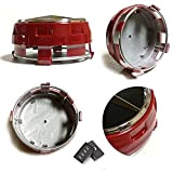 UG couvre-moyeux, set de rechange, 4 bouchons de 75 mm, rouge et noir relevé, compatibles avec clous de jante en ...
