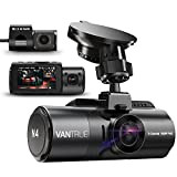 VANTRUE N4 Triple Dashcam 1440P+1440P+1080P Avant et Arrière, 4K Frontale Caméra Embarquée Voiture à Condensateur, Vision Nocturne IR, 24H Mode ...