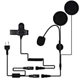 VBESTLIFE Casque Bluetooth Radio, Casque PTT avec Microphone Intégréde de Talkie Walkie Compatible avec ICOM-F3, IC-F3S, IC-F4S, IC-F4S, IC-F4S, IC-F4S ...