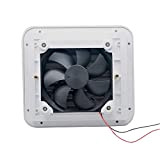Ventilateur de ventilation anti-poussière silencieux à sens unique pour VR, TOTMOX Ventilateur d'extraction de refroidissement 12 V pour camping-car, caravane, ...