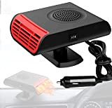Ventilateur de voiture d'hiver pour voiture, écran coupe-vent portable de voiture De-Icer Heater Fan 2 en 1, fonction de chauffage ...