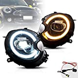 VLAND LED Phares pour 2007-2015 Mini Cooper hatch R56 / Clubman R55 / Convertible R57 / Coupe R58 / Roadster ...
