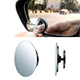 Voiture de miroir en verre hd,miroir d'angle mort,miroir d'angle mort de voiture,Miroir convexe HD orientable à 360° auto,Mini miroir grand ...