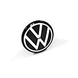 Volkswagen 5H0601171FOD cache-moyeu pièce de rechange (1 pièce) cache-moyeu cache-moyeu cache-roue en alliage noir/chrome 65mm