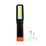 WALCHO Lampe de Travail COB Baladeuse LED 2O00mAh, Lampe d'inspection Rechargeable USB, Avec Base Magnétique pour Réparation de Voiture, Camping, ...