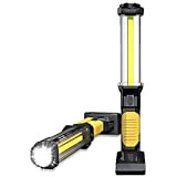 WARSUN Lampe de Travail Baladeuse LED Rechargeable 1500 Lumens COB Portable Lampe Mecanicien avec Base Magnique et Crochet pour réparation ...