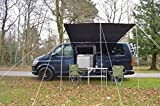 WILD EARTH Auvent carré pour camping-car, van, caravane, 240 cm x 240 cm, gris moyen