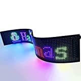 Wishiot Panneau d'affichage LED LED pour voiture - Panneau d'affichage LED - Contrôle de l'application super lumineux - Défilement LED ...