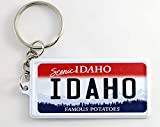 World By Shotglass Idaho Porte-clés rectangulaire en aluminium ultra-fin 2,5 x 1,25 x 0,06 cm