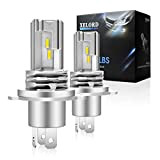 XELORD H4 LED Ampoules 6500K Blanche De Phares Avant De Voiture,Pour Auto Lampe Feux De Croisement/Feux De Route(Pack de 2)