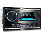 XOMAX XM-2R422 Autoradio avec Bluetooth I RDS I AM, FM I USB, AUX I 7 Couleurs d'éclairage réglables I 2 ...