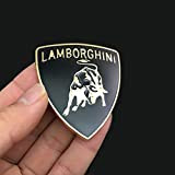 YCZHD Autocollant d'emblème de Volant de Voiture pour Lamborghini 60 * 53mm Logo décor Autocollant de Roue Garniture Accessoires de ...