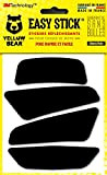 Yellow Bear© Easy Four, Kit 4 Stickers Retro réfléchissants REPOSITIONNABLES, pour Casque Moto, 3MTM Technology, Noir