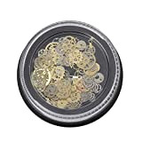 zhiwenCZW 120 Pcs Mixte Steampunk Pignons Gear Horloge Charme UV Cadre Résine Bijoux Garnitures DIY