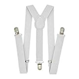 Zonfer Réglable dos élastique et clips forts Kids Robe Bracelet Accessoires (blanc)