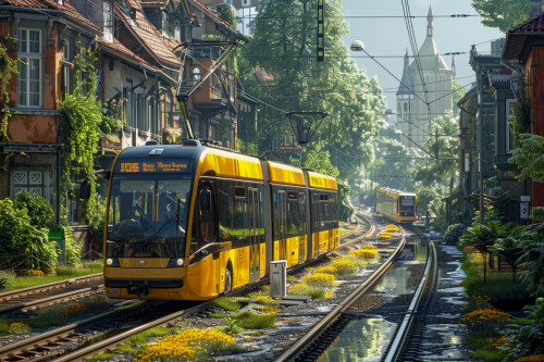 Les transports en commun écologiques : bus et tramways électriques